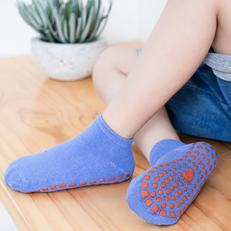 6 Pcs Non-Slip Family Trampoline Socks, Elastic Grip Socks, Breathable, For Outdoor Play