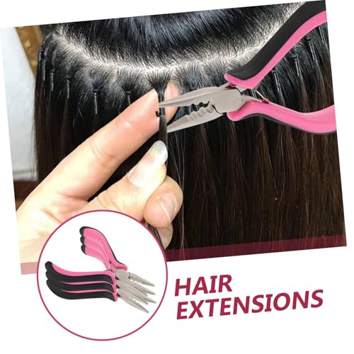 Pince à extensions de cheveux pour fixer proprement les wefts sans abîmer la fibre 3pcs
