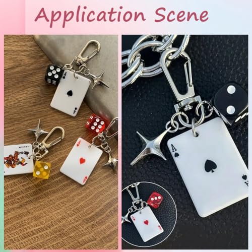 Breloques en résine forme as de carte poker pour fabrication bijoux DIY