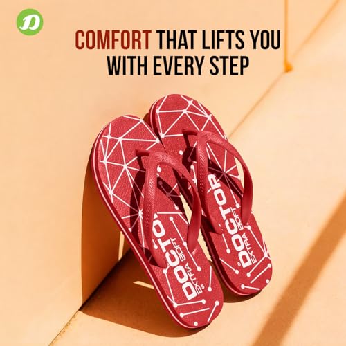 Image of DOCTOR EXTRA SOFT Women's Orthopedic and Diabetic Comfort Ortho Care, Bathroom Rubber Flip-Flops and House Slipper [OR-D-02]