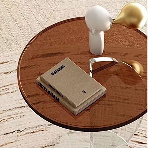 Table d'appoint ronde en acrylique et petite table basse moderne de salon