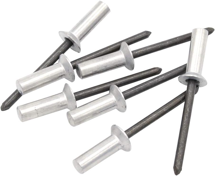 100xAluminum Closed End Countersunk Blind Rivets 3/16"(4.8mm) Diameter ISO 15973 (3/16"x3/8" Grip(0.251"-0.375") M4.8x10mm)