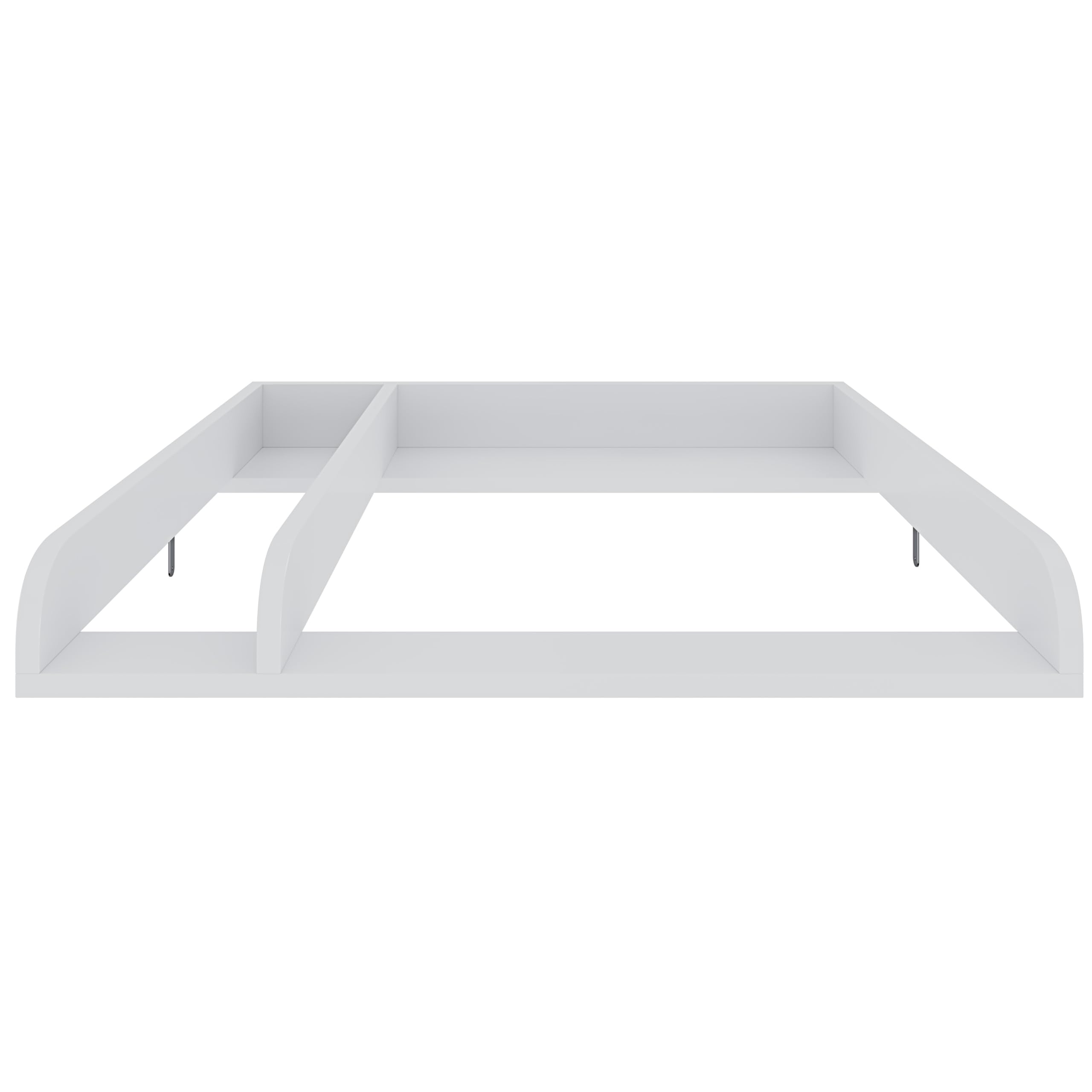 Fasciatoio Universale Per Cassettiera Piano Con Divisorio Rimovibile Angoli Arrotondati Pratico Salvaspazio Fissaggio Sicuro e Facile 80 x 74.5 x 8.5 Cm Bianco