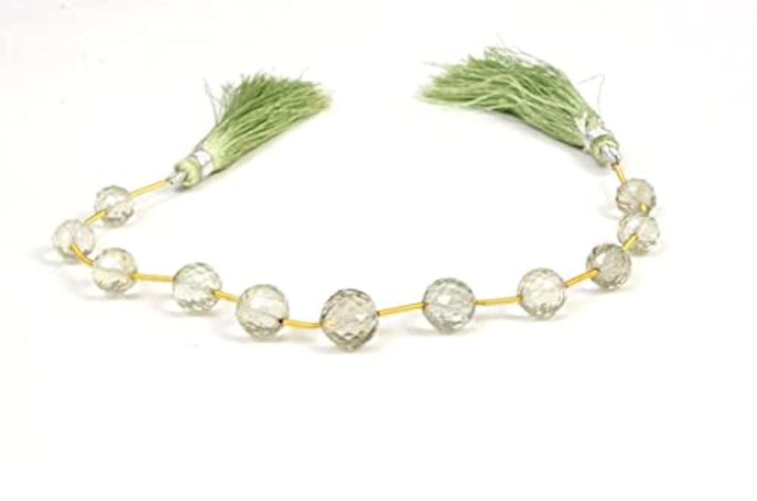 Améthyste verte naturelle LKBEADS de 8-11 mm taillée en concave pour joaillerie haut de gamme