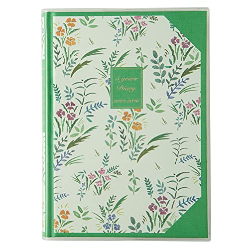 能率 ペイジェム 日記 2022年 A5 メモリー 5年連用 リュミエール ガーデン 8636 (2022年 1月始まり)