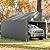 Carport, 10x20ft Heavy Duty Portable Garage, Car Port with Storage Shed, Car Canopy with Removable All-Season Tarp Sidewalls & Doors for Car, Truck, Boat, Party, Grey