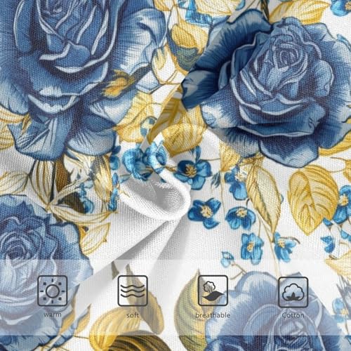 Joisal Dark Blue Vintage Roses Golden Toddler Girls Underwear 2t Cotton Little Girl Panties Fun Print Briefs Underpants3