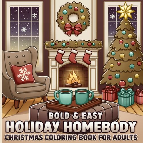 Christmas Coloring Book for Adults: Bold and Easy Holiday Homebody image 2