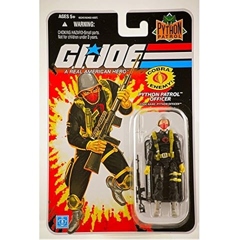 G.I. Joe - 2007 - Hasbro - 25th Anniversary - Cobra Enemy - Python Patrol Officer - Code Name: Python Officer Action Figure - w/ Base & Accessories - Python Patrol Series - New - Limited Edition Cover