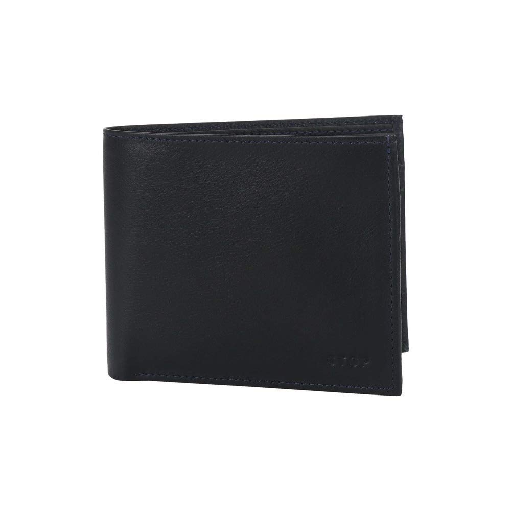 STOPby Shoppers Stop Mens Leather 1 Fold Wallet (Navy_Free Size)