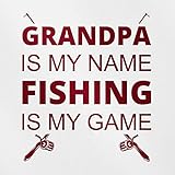 2 Pcs - No Background Decal Stickers of Grandpa is My Name Fishing is My Game (Burgundy) Premium Waterproof Vinyl Decal Stickers for Laptop Phone Accessory Helmet Car Window Mug Tuber USCsticf14924RE