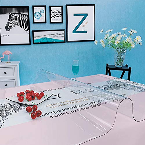 Nappe Transparente Imperméable en Vinyle pour Table 70x130