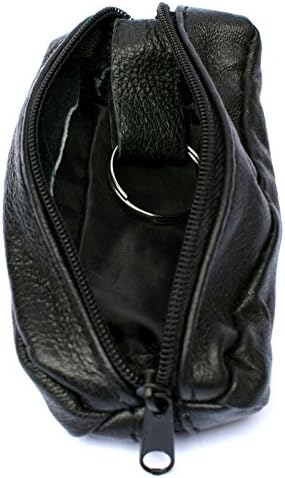 Small Soft Genuine Leather Coin Purse Key Wallet Case Pouch Holder Two Zips