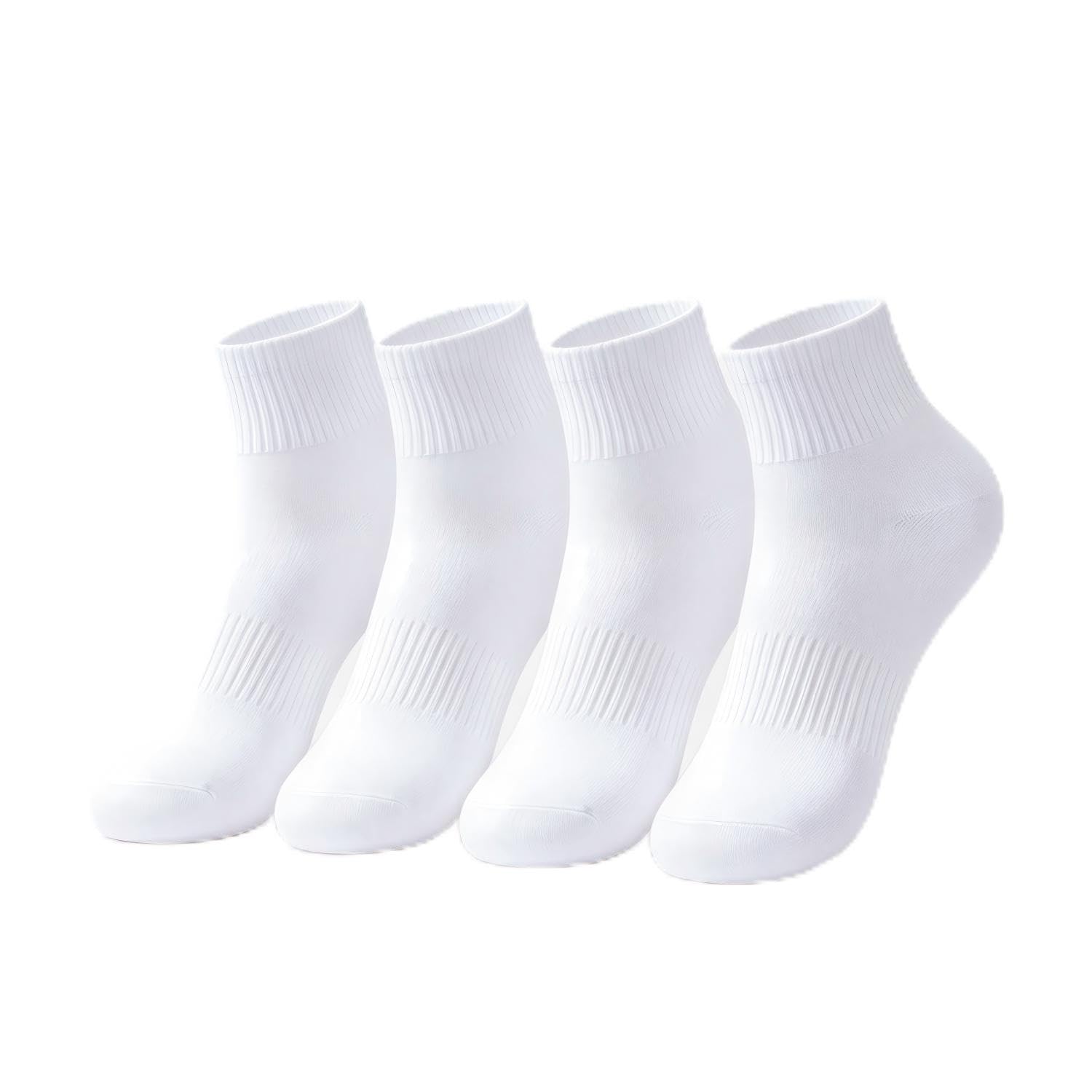 8 or 4 Pairs Women's Mid-calf Socks Crew or Ankle Athletic Socks