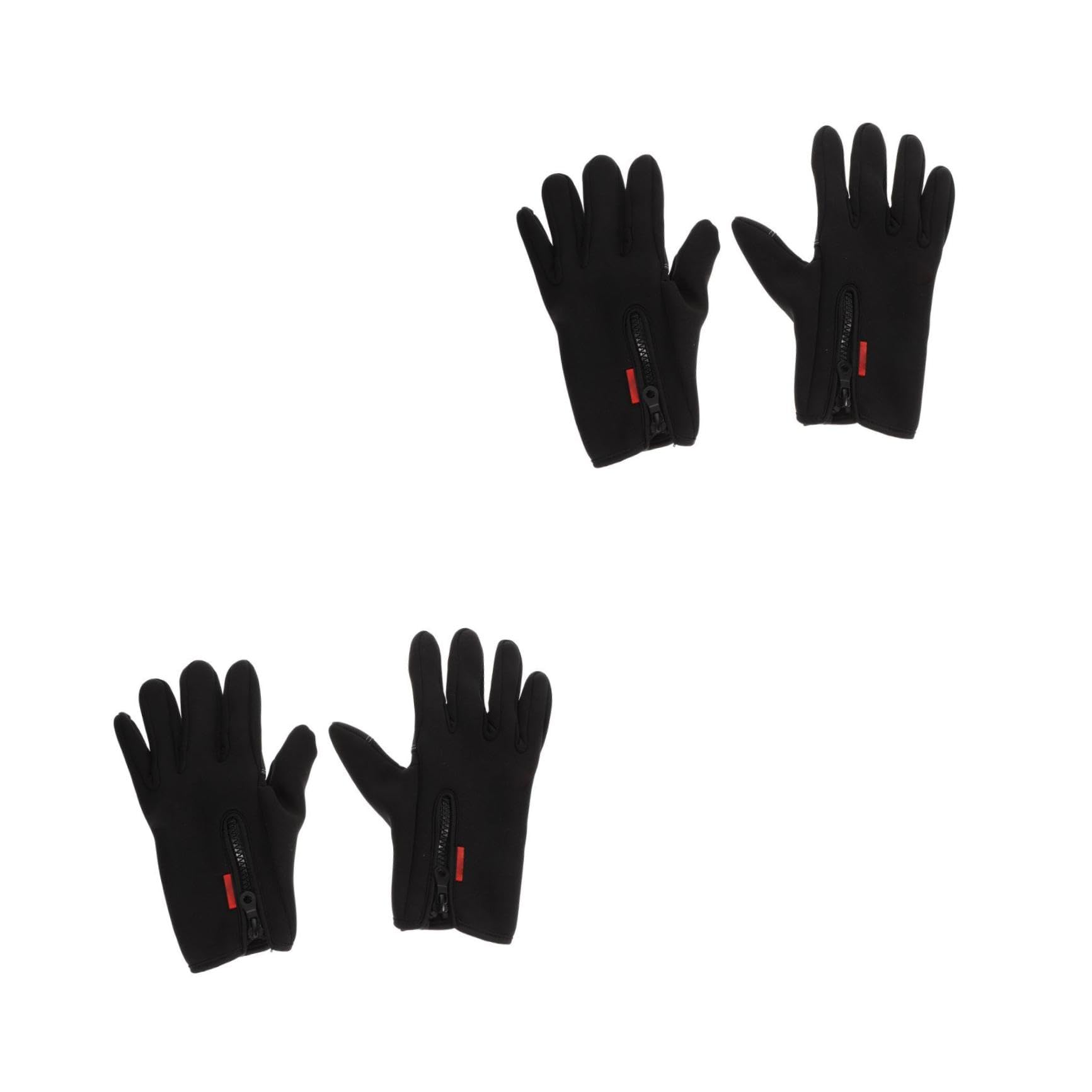 ifundom Guantes Largo Camuflaje Windproof Pesado Escalada Lana Cortar Trabajar Montaña Slip Seguridad Senderismo Caza Dedo Protector Guante De Pesca De Invierno Forro Polar Black