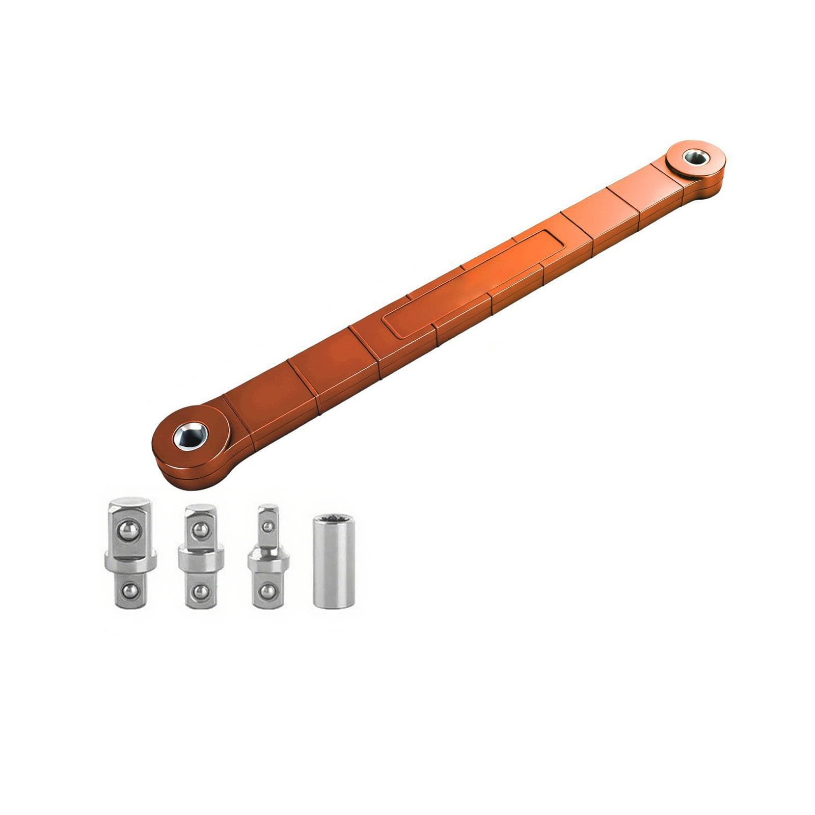 Msioytog Headed Wrench Extension Club and 4 Couplers Set Permanent Steel Substance for Strengthened Moment and Flexible Applications Repair
