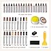 SEISSO Wood Repair Kit, 40 PCs Wood Furniture Repair Kit, Wood Touch Up Markers and Crayons with Polish Wax for Scratches, Stains, Cracks,Holes and Dents, Discoloration for Wooden Surfaces and Floors