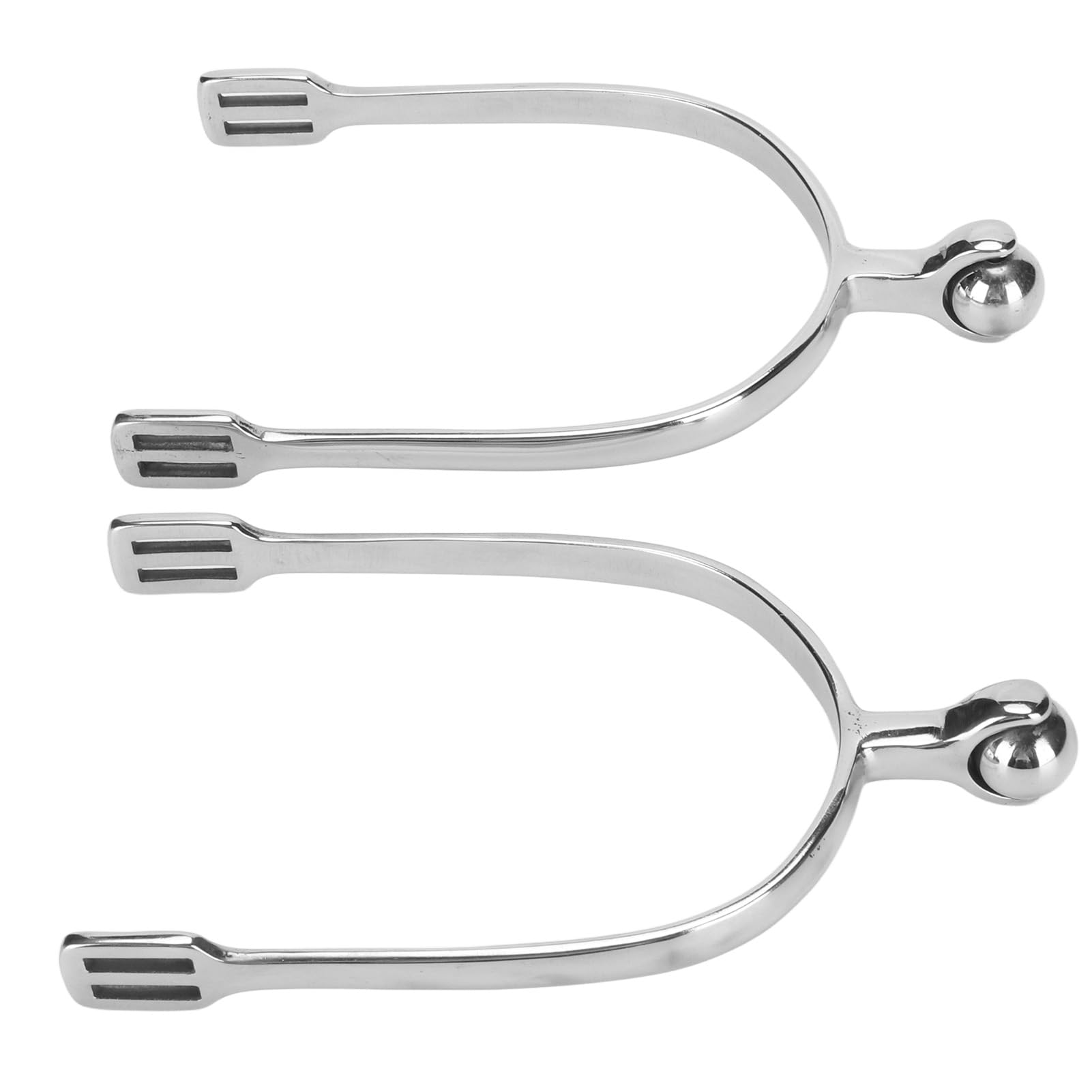 Espuelas de caballo de acero inoxidable con esfera de rodillo para botas ecuestres, equipo de entrenamiento seguro y práctico para hombres jinetes y amantes de la equitación, ideal para doma y uso en