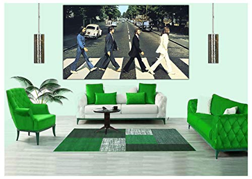 Photo imprimée sur toile encadrée en bois The Beatles Abbey Road 86,4 x 61 cm – Profondeur : 18 mm - Les Beatles, Paul McCartney, John Lennon, RIngo Starr, George Harrison Photo imprimée sur toile encadrée en bois The Beatles Abbey Road 86,4 x 61 cm - Profondeur : 18 mm – Image 3
