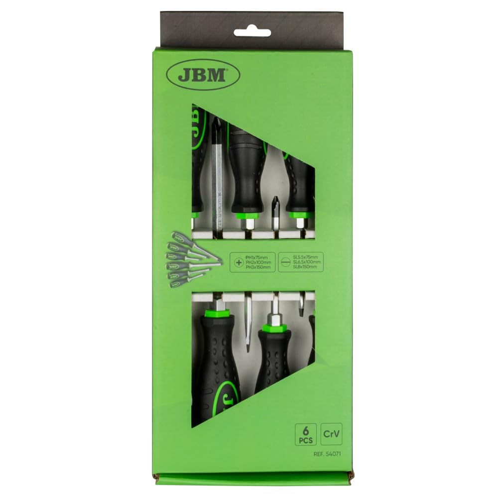SET DE 6 DESTORNILLADORES GO-THROUGH (3 ESTRELLA + 3 PLANOS)