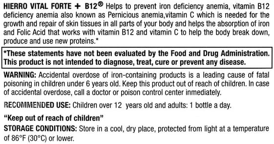 Suplemento Dietario B12 - Antianémico, Vitaminado, 21 Botellas miniatura 3