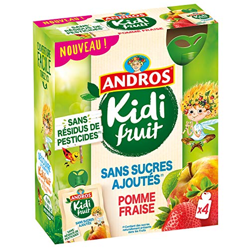  Andros Kidifruit Goude Pomme/Fraise 4 x 85 g 3...