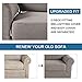 H.VERSAILTEX High Stretch 2-Piece Loveseat Furniture Cover/Slipcover for 2 Cushion Couch Fit Lovesat Width Up to 70 Inch, Suit for T Cushion/Box Cushion (Loveseat, Taupe)