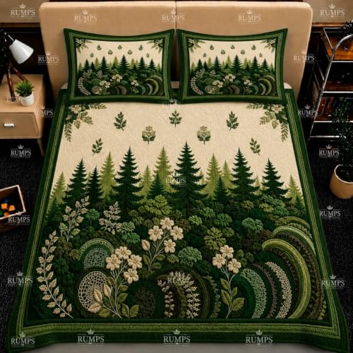 Image of RUMPS 3D Digital Printed Double Bedsheet Flat | Premium Knitted Cotton MicroFabric 90x100 Inch Bed Sheet with 2 Pillow Covers, Cute Cartoon Blue Bird (11D Digital 62)