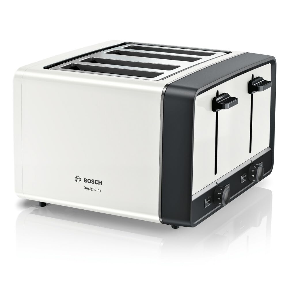 BOSCH TAT5P441GB WHITE 4 SLICE TOASTER DESIGN LINE – NEW WITH WARRANTY