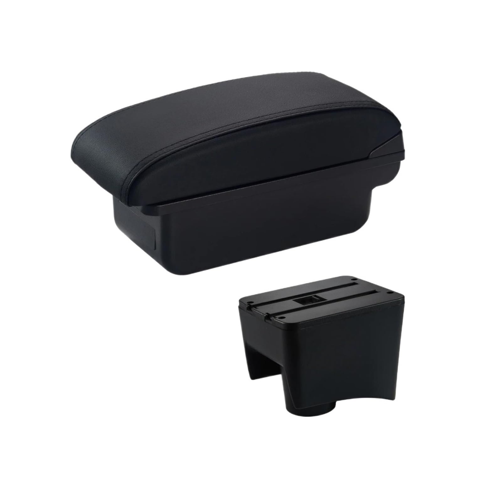Reokip A2 Black Line No Usb Car Armrest Box For Vw For Polo Mk5 6R For Vento 2010 2011 2012 2013 2014 2015 2016 2017 2018 Car Arm Rest Box(A2 Black Line No Usb)
