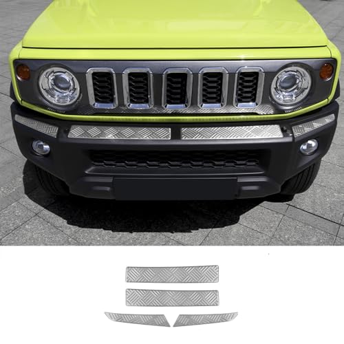 BlissBalance スズキ ジムニー ノマド 5ドア JC74W 5人乗り専用 フロント バンパー グリル ガーニッシュ アクセサリー カスタムパーツ 防水 汚れ防止 耐摩擦 車種専用設計 ステンレス素材 簡単取付 4PCS