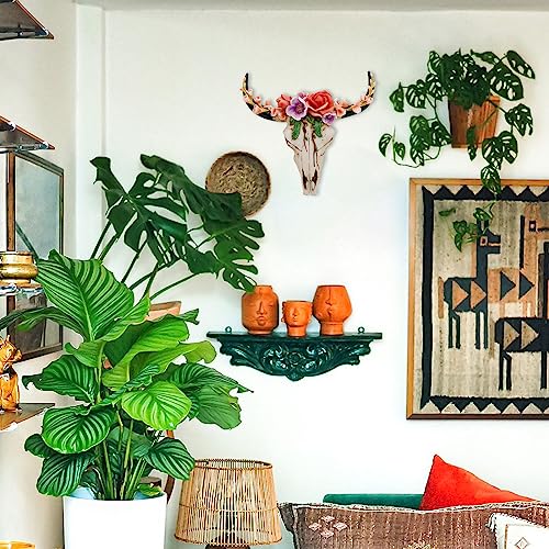 Alikiki BW2312 Flower Cow Skull Wall-Decor thumb #7