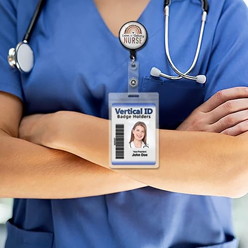Miniatura 5 de Carretes de identificación retráctiles para enfermeras y parto, con clip, para trabajadores de oficina, médicos, enfermeras, voluntarios,