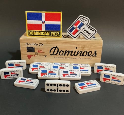 Dominican Dominoes Set con Patch República Dominicana miniatura 2