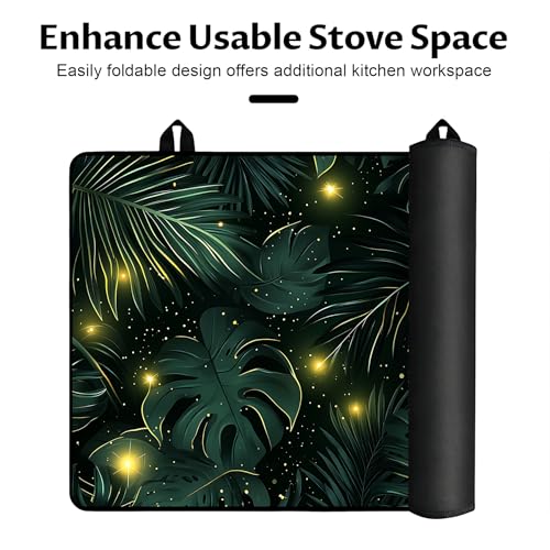 Image of BVBOX Stove Top Cover for Electric Stove, 28 inch x 20 inch Glass Cooktop Protector Mat with Hanging Loops, Anti-Scratch Non-Slip Dish Drying Mat, Washable Countertop Pad