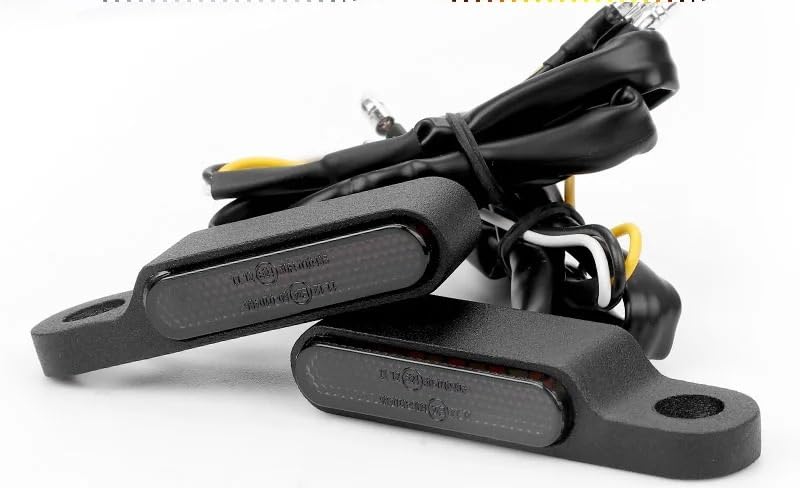 Clignotants de moto feux arrière blanc ambre 6 LED pour Bobber Chopper 8mm
