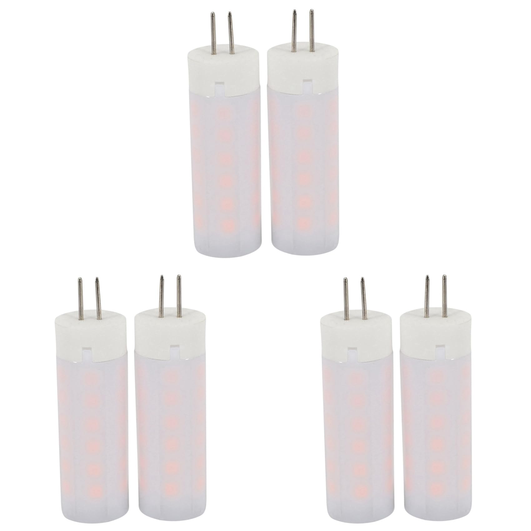 CENMEN 6pcs 3W 230 G4 LED Corn Lights 36 Leds SMD 2835 Flame Effect Warm White DC 12V (Warm White, DC12V)