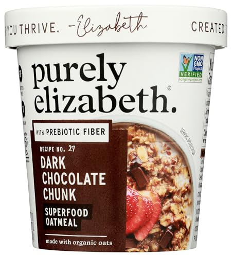 PURELY ELIZABETH Dark Chocolate Chunk Superfood Oatmeal Cup, 1.76 OZ