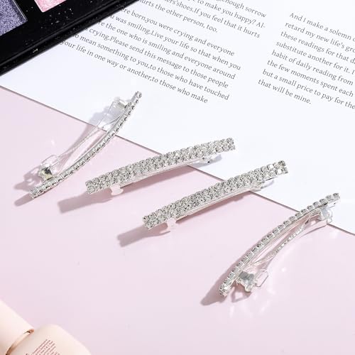 Pinzas para cabello con cristales brillantes 4 piezas miniatura 4