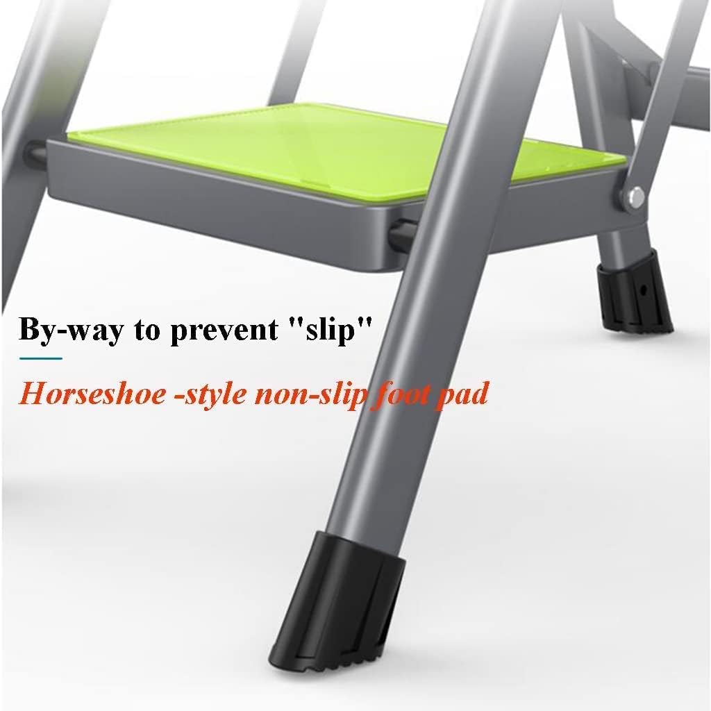 Step Ladder Ladders for Home, A-frame Folding Ladder Wide Pedals Sturdy and Reliable for Home Office Step Ladders 330 Lbs Folding Ladder Telescopic Ladder(Color:Orange,Size:2-step ladder)