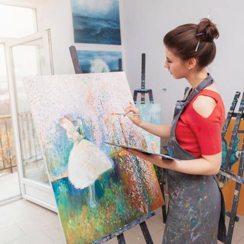 OSDUE Pinceles de Nylon, 10 Piezas, para Acuarela óleo Cara Dibujo de líneas para Artistas Principiantes Profesionales y Amantes de la Pintura, Azul Cielo - imagen 7