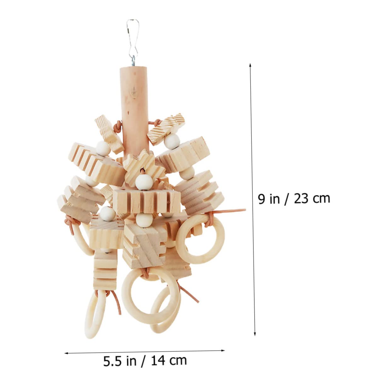 Toddmomy 2piezas Juguete De Madera para Pájaros Colgante De Masticar y Moler Juguete De Entretenimiento para Periquitos y Cacatúas para Jaulas De Aves y Actividades De Roer