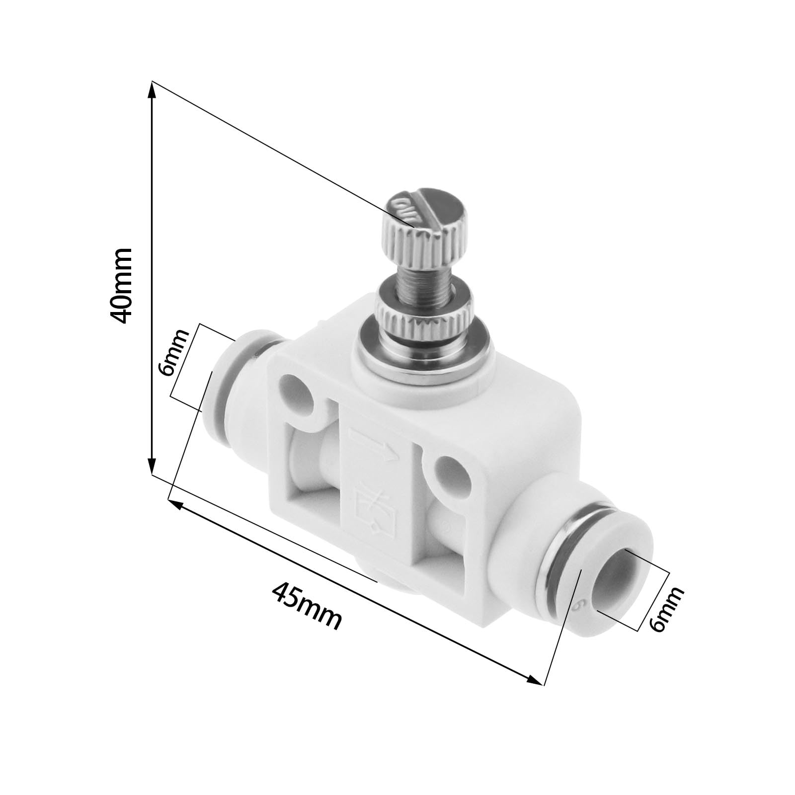 SG Store Valvola di regolazione del generatore di CO2 per acquario da 6 mm, regolabile, regolatore di anidride carbonica, valvola di controllo del flusso d'aria, forniture per acquario, acqua e erba,