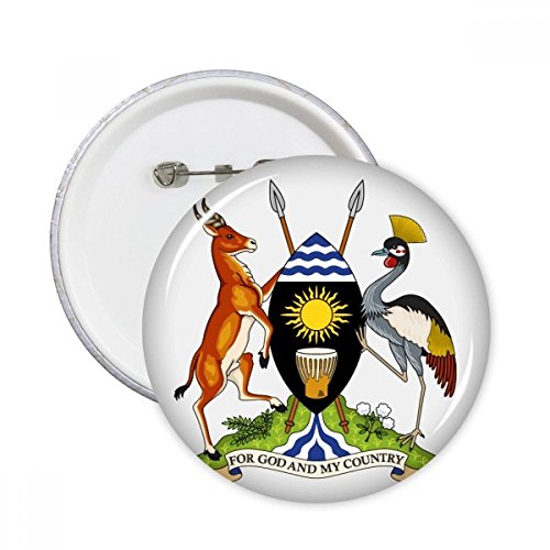 Badge Ouganda Afrique pour masquer un accroc ou raviver un vêtement uni avec un pin's rond