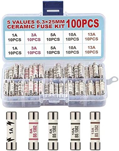 5 Valeurs 100 Pièces 1 3 5 10 13 A Ampère 240 V Volt Fiche