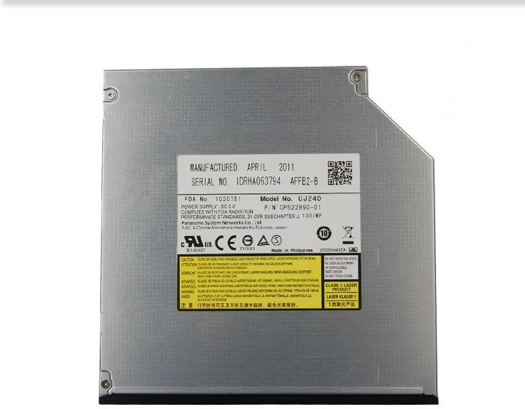 UJ-240 UJ260 6X Blu-RAY Burner BD-RE CD DVD Rewriter Internal 12.7mm Sata Tray-Loading Laptop Drive with Bezel for Dell Optiplex 7020 3060 3050 and for HP Pavilion dv4 dv5 dv6 dv7 dv8