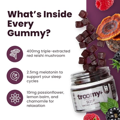 Image of Troomy Sleep Melatonin Gummies for Adults and Kids, Vegan - 60 Count