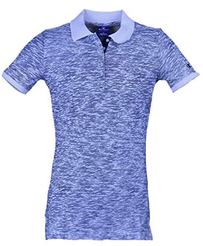 Polo Champion mujer de manga corta en piqué blanco estampado allover talla 175