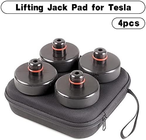 Miniatura 7 de muge racing Almohadilla de elevación de gato para Tesla Model 3SXY, adaptador resistente con bolsa de almacenamiento (4 piezas)