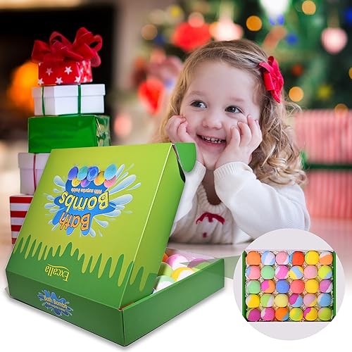 Excalla BATH BOMBS 12E Bombs For Kids With Toys Inside For Girls Boys - 30 Pack Bath Bombs Gift Set With Surprise, Kids Safe Bubble Bath Fizzy Balls Halloween Christmas Birthday Gift Kit thumb #3